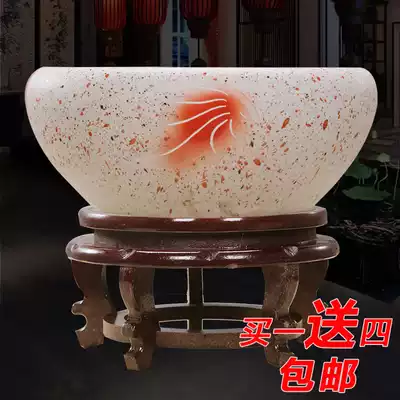Special price Jingdezhen ceramic hand-painted goldfish bowl lotus tank turtle tank fish Basin home decoration ornaments