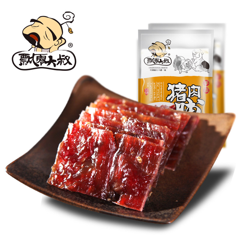 【天猫超市】飘零大叔山椒味猪肉脯100g靖江特产真空包装零食