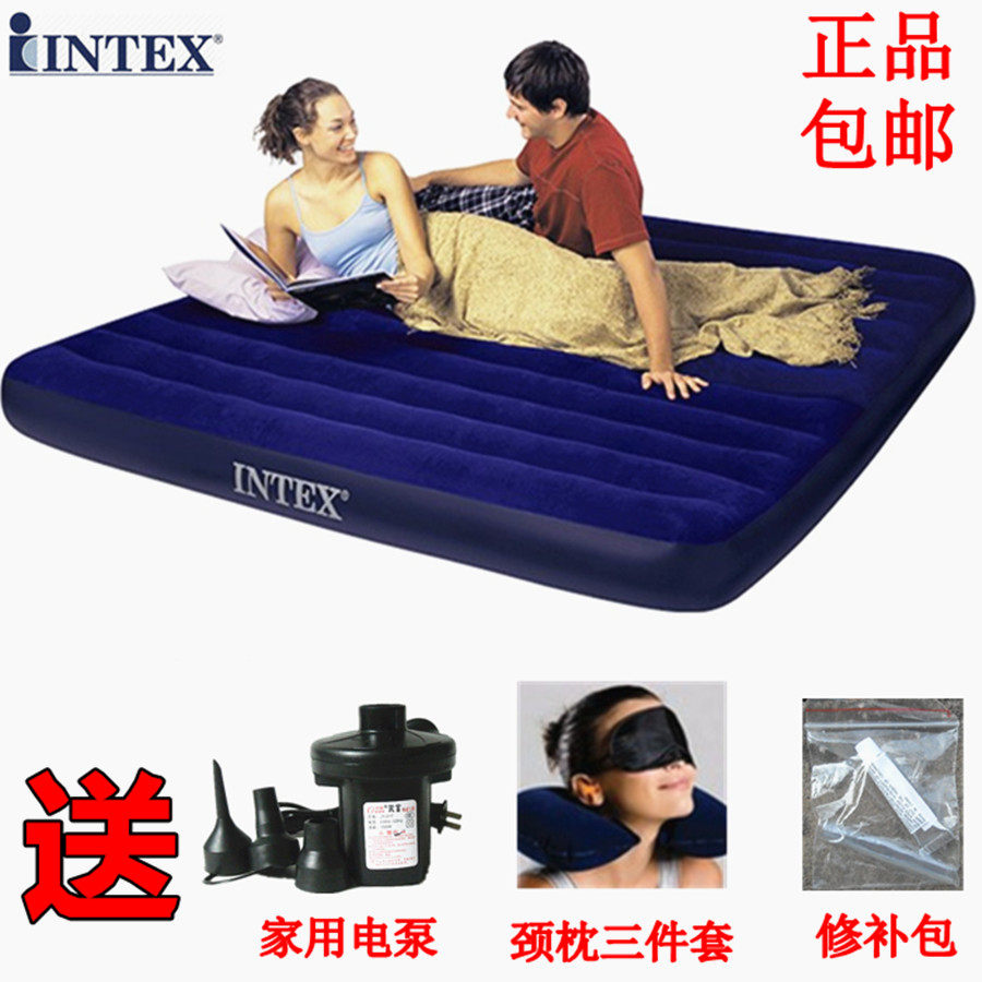 INTEX inflatable mattress Double home Thickened Tent for Portable Lunch Break Inflatable Single Outdoor Vehicular Air Cushion Bed