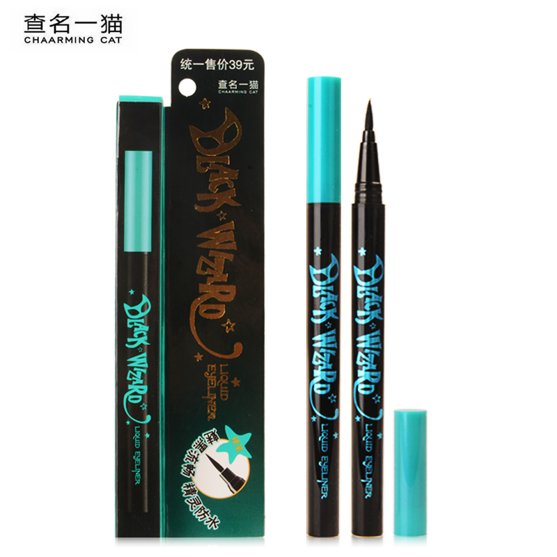查名一猫黑液精灵眼线笔1ml 查名防水持久眼线液水笔不晕染 包邮