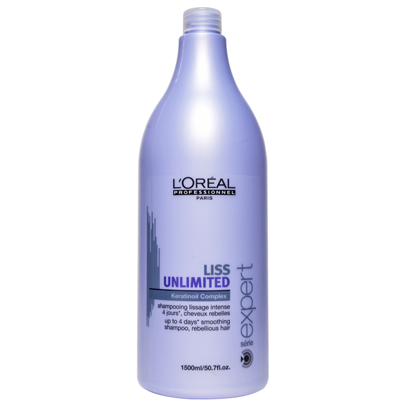 进口欧莱雅顺柔丝滑洗发水1500ml 抚平开叉毛躁发质柔软顺滑