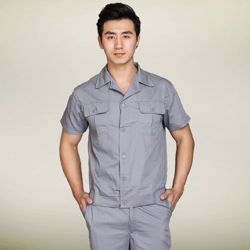 Летний цветной комплект для работы, дышащая износостойкая летняя одежда, короткий рукав