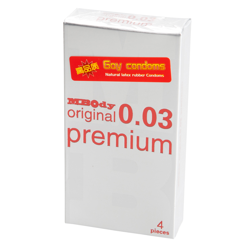 mbody original 0.03进口同志gay专用安全套 4只装 秒分正反 ABK