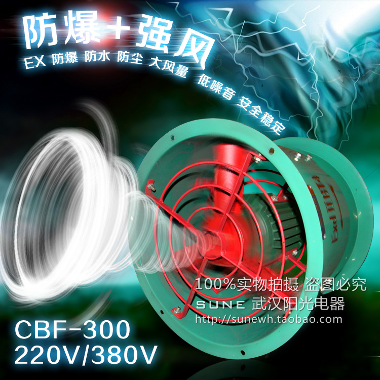 CBF-300 220V explosion-proof axial fan explosion-proof exhaust fan shutter Shanghai People's Enterprise Group