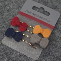 Felt butterfly knot-lined with a wave-in-one retro made of old side clip and decorated with 4 clothes