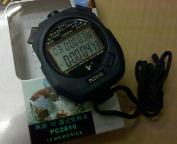 Tianfu stopwatch PC2810 double row 10 stopwatch running watch Track and field stopwatch timer with lanyard battery