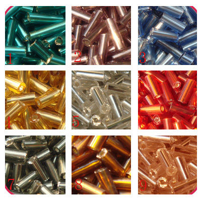 Color tube beads 2*4 5mmdiy beads Jewelry accessories Clothing beading material Clothing accessories 10 grams