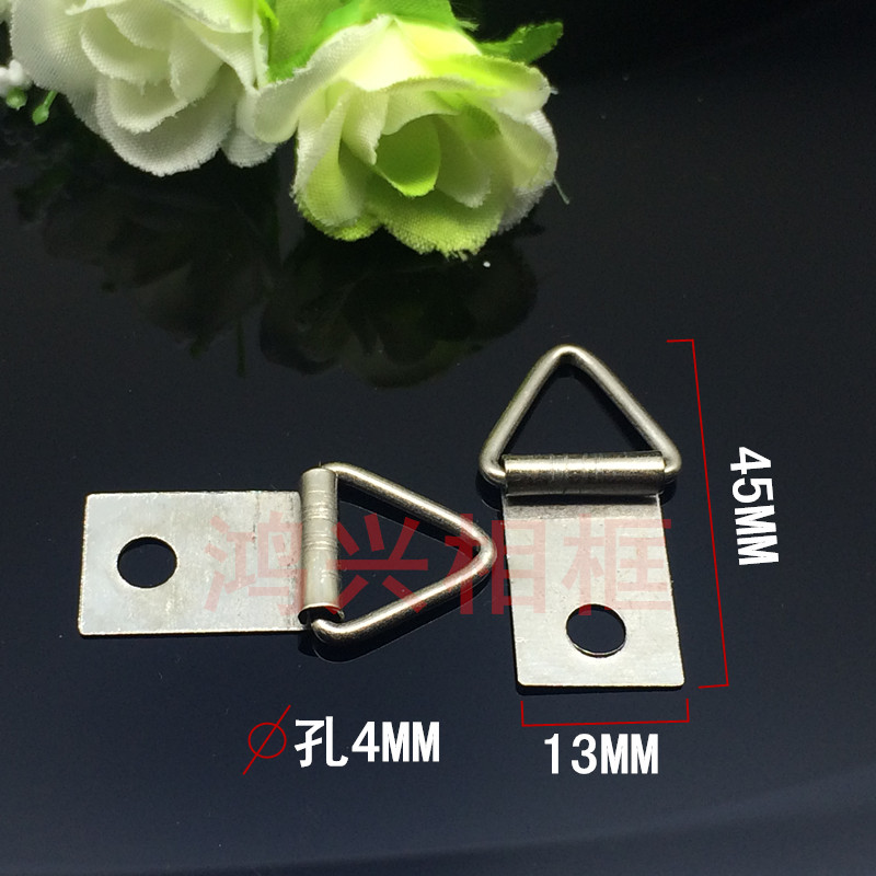Single-sided thick wire triangle hanging, single-hole ring, single-eye triangle hanging, small triangle hanging, silver 500