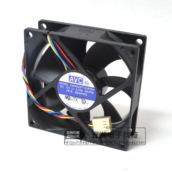 AVC DS08025T12UP084 80 * 80 * 25MM 0 DC12V 8cm 8cm cpu cooling fan
