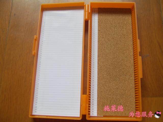 厂家直销实验器材50片装 玻片盒 病理切片盒可带松木垫 软木垫