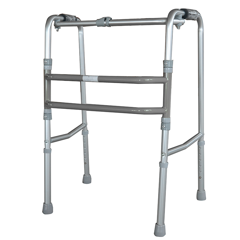 鱼跃助行器YU730 可折叠老人助步器铝合金轻便高低可调防滑四角拐