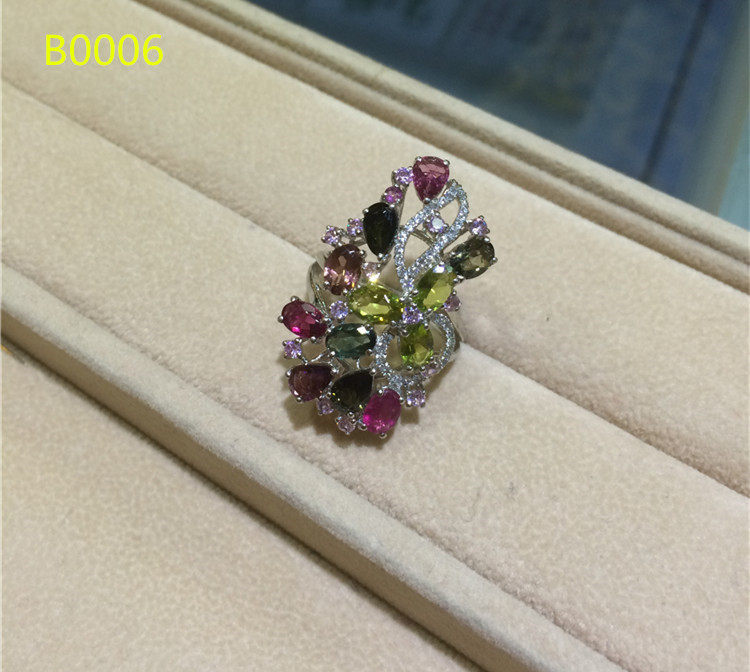 Natural tourmaline ring, tourmaline pendant, tourmaline stud earring, special clearance, 925 silver setting