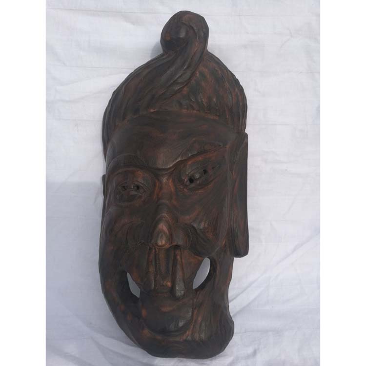 Wood carving Nuo carving Nuo opera Nuo god Nuo mask face face face Nuo dance Nuo sacrifice folk performance 30cm