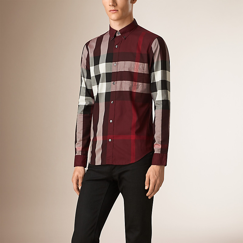 BURBERRY/博柏利超特大格纹棉质衬衫 39961071