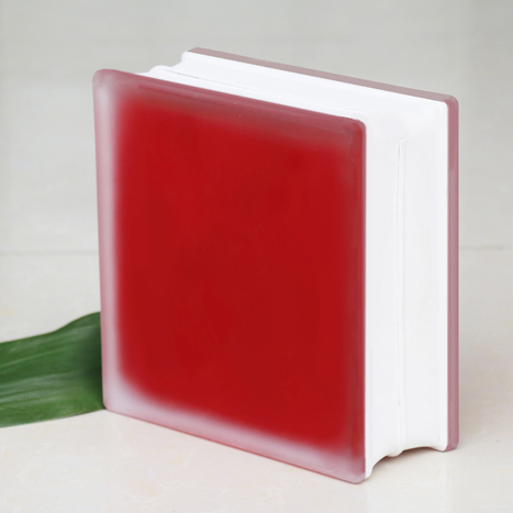 Manufacturer direct internal color hollow glass brick-Monsanto red inner color partition good material quantity large from superior partition wall