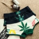 Chất liệu cotton nam Boxer Tóm tắt Thanh niên Cotton Cá tính Maple Leaf Quần short gợi cảm Đầu thấp Quần bó Quần thể thao