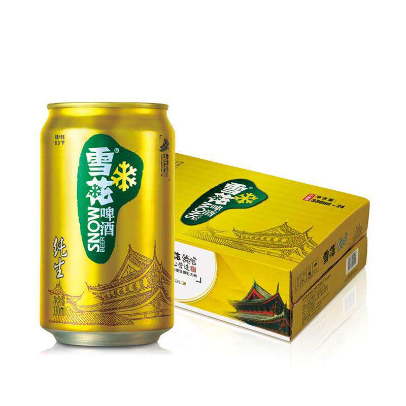 【苏宁易购】雪花啤酒 纯生匠心营造8度330ml*24罐/箱