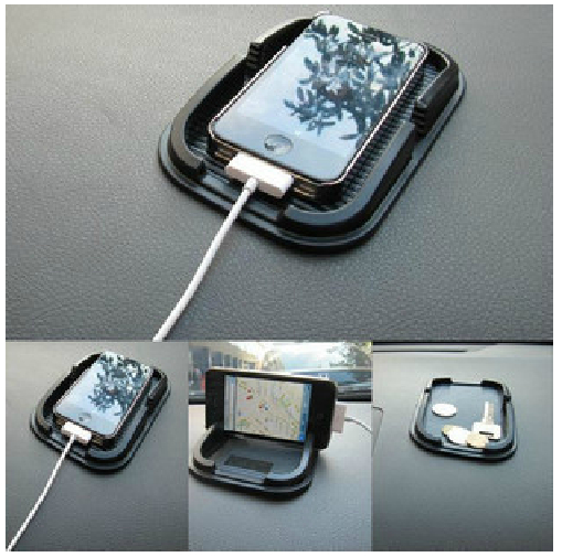 Car car anti-skid pad Apple IPHONE4 special mobile phone holder multi-function storage box