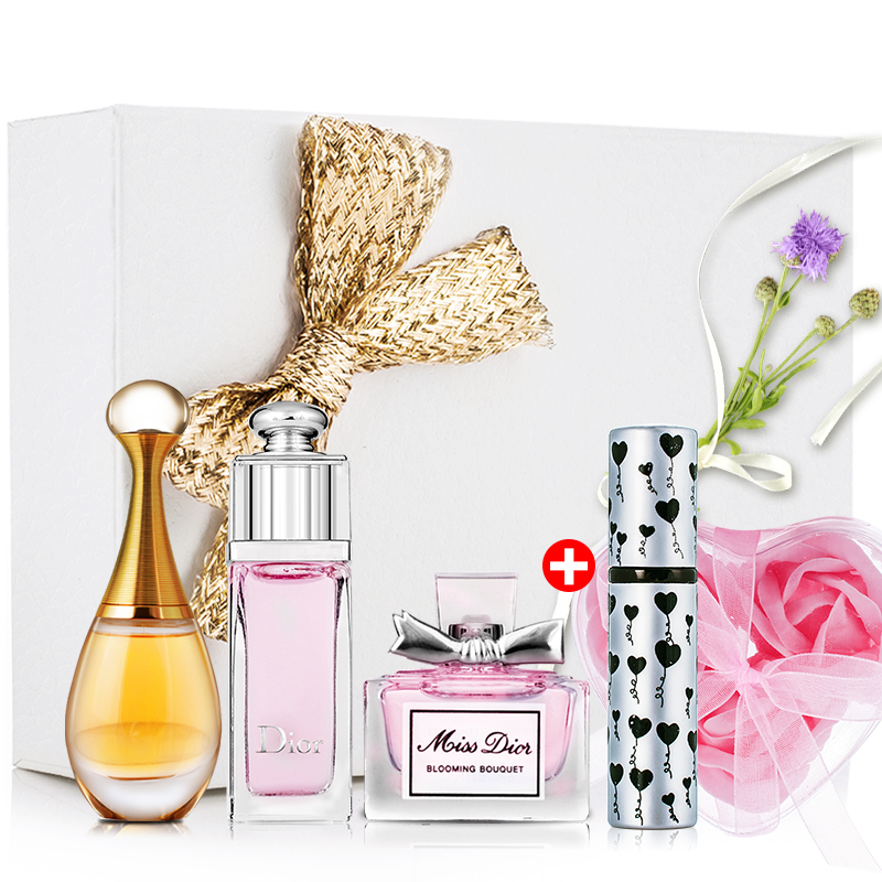 Dior/迪奥香水3件套装女士 真我花漾甜心魅惑礼盒版5ml五Q版小样