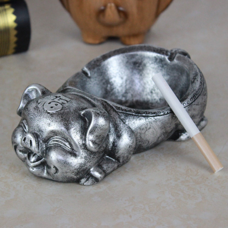 Resin Animals Pig Baby Smoke Ash Trays Fogs Ashtray Little Pig Cigarette Cylinders Fugas Pig Cigarette Ash Trays of Smoke Ash Trays