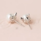 Ailuoqi s925 bạc kitten hoa tai nữ rừng thời trang ngọt ngào hạt vỏ tổng hợp ngọc trai dễ thương trang sức tai - Vòng đeo tay Cuff