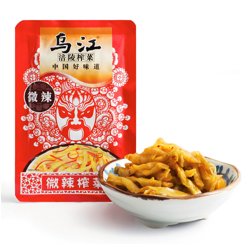 【天猫超市】乌江涪陵榨菜丝微辣条80g/袋 下饭菜酱泡菜 休闲食品