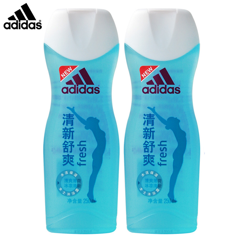 adidas/阿迪达斯女士焕彩健肤沐浴露清新舒爽沐浴露250ml*2瓶