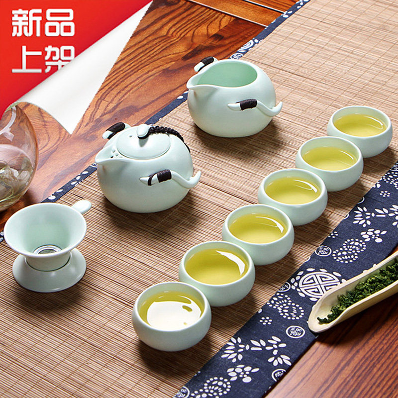 Special Price Set Kiln Ceramic Tea Tea Set Kung Fu Tea Tea Set Teapot Tea Cup Lid Bowl Tea Sea Suit