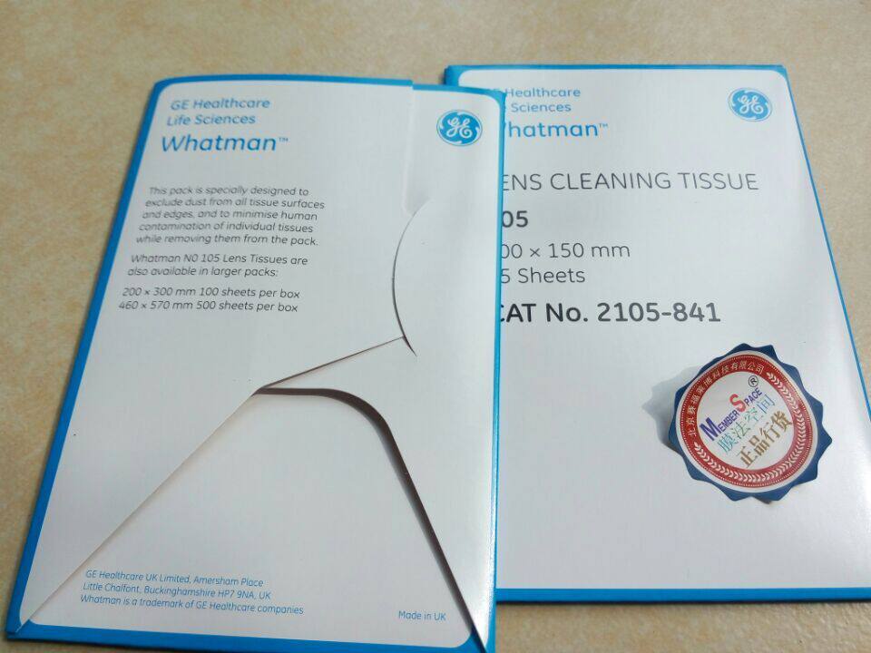 2105-841 Whatman沃特曼擦镜纸105  25片装 相机精密光学保护