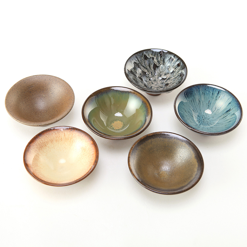Japanese coarse pottery yixing purple sand kung fu tea light ceramic bowl is built in the style of the ancients sample tea cup variable thin foetus hat to CPU