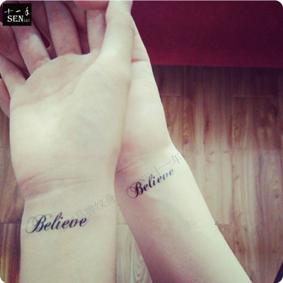 Tattoo sticker waterproof women general use simulation English totem personality tattoo sticker