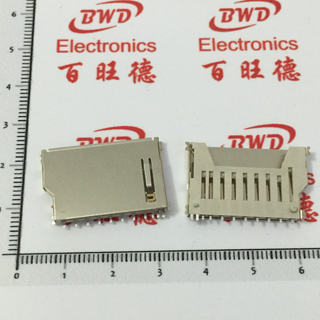 SD卡座 短体卡座 简易SD卡座不带自弹 TF/Micro SD卡座 短卡 铜壳