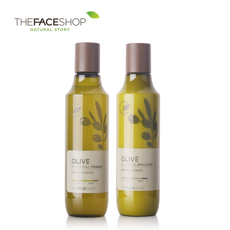 The Face Shop橄榄精华丰润爽肤水乳液2件套装保湿补水韩国护肤品