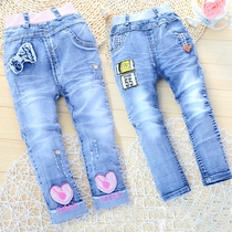 Fall Winter Childrens Jeans Boy and Girls Grous Boy and Girls in Big Child Han Packard Cutty