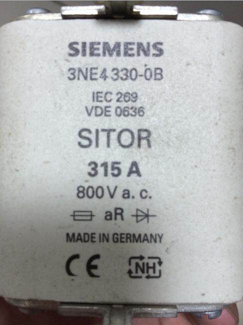 Siemens fuse 3NE4330-0B 315A 800Vac aR can be shot straight