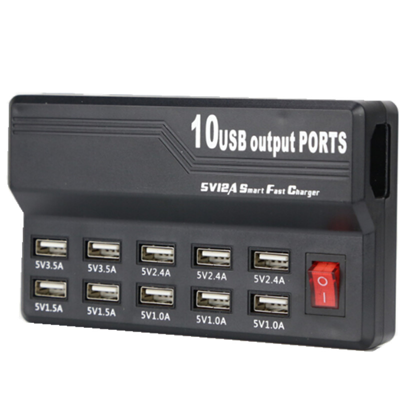 Batch of 10 mouth usb chargers multi-outlet row inserts-in-style 12-mouth charger output 5V3 5A2 5A1 5A-Taobao