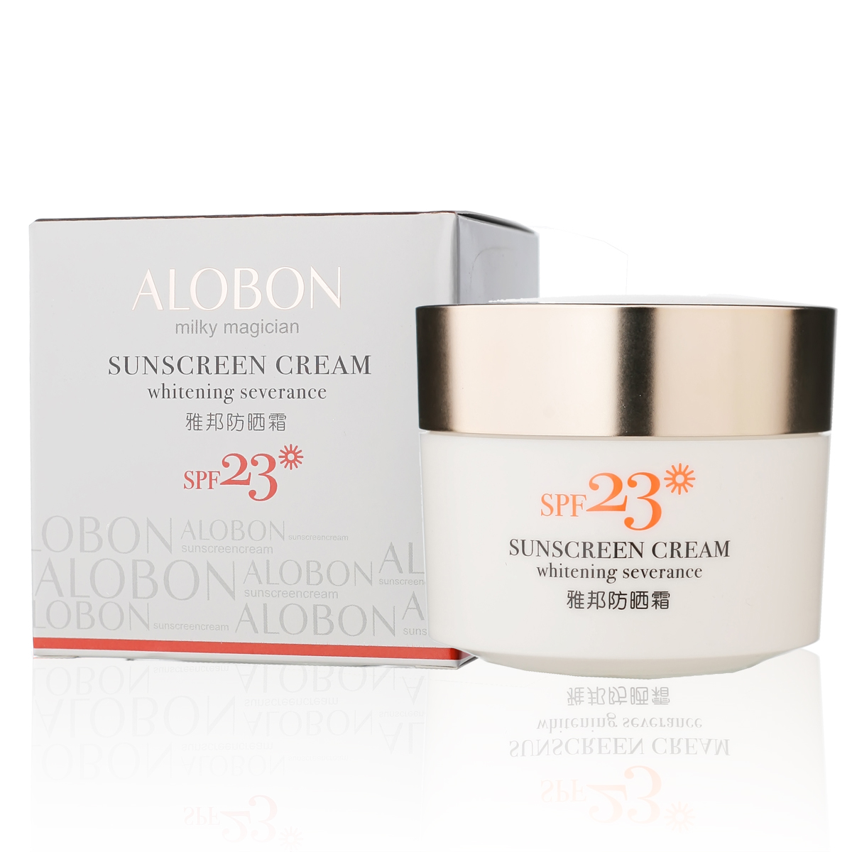 AloBon/雅邦雅邦防晒霜50gSFP23清爽不油腻遮瑕修正肤色化妆品