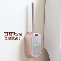 Toilet brush toilet brush toilet brush soft hair creative home punch-free toilet brush