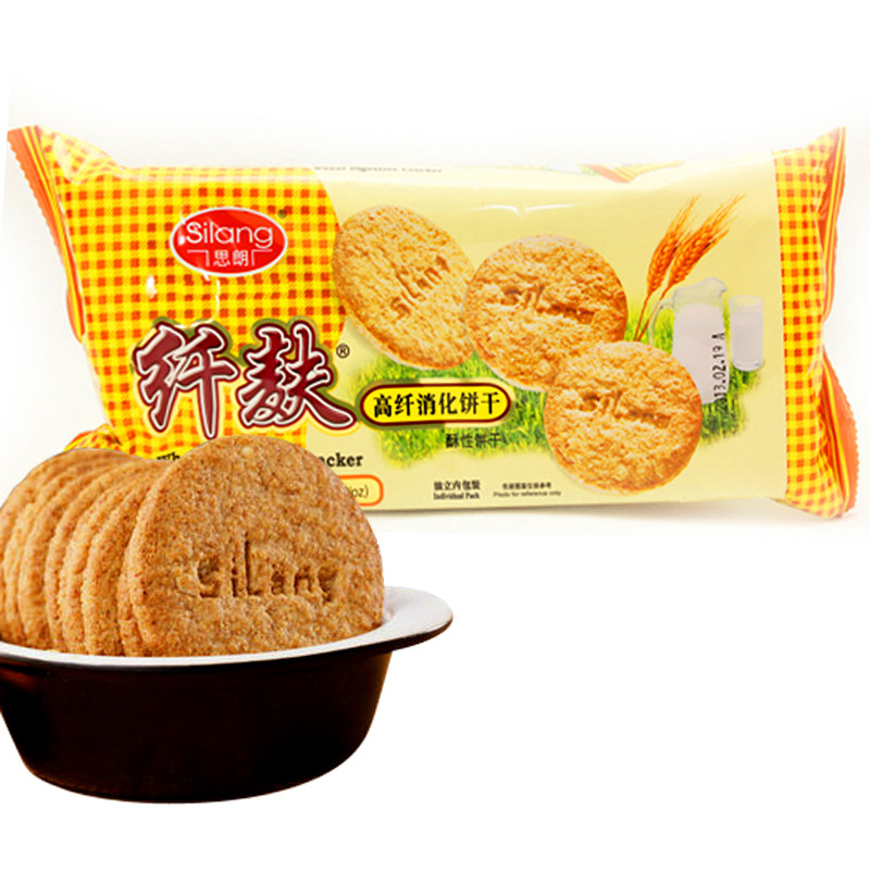 【天猫超市】思朗纤麸高纤消化饼干168g  膳食纤维粗粮饼干 零食