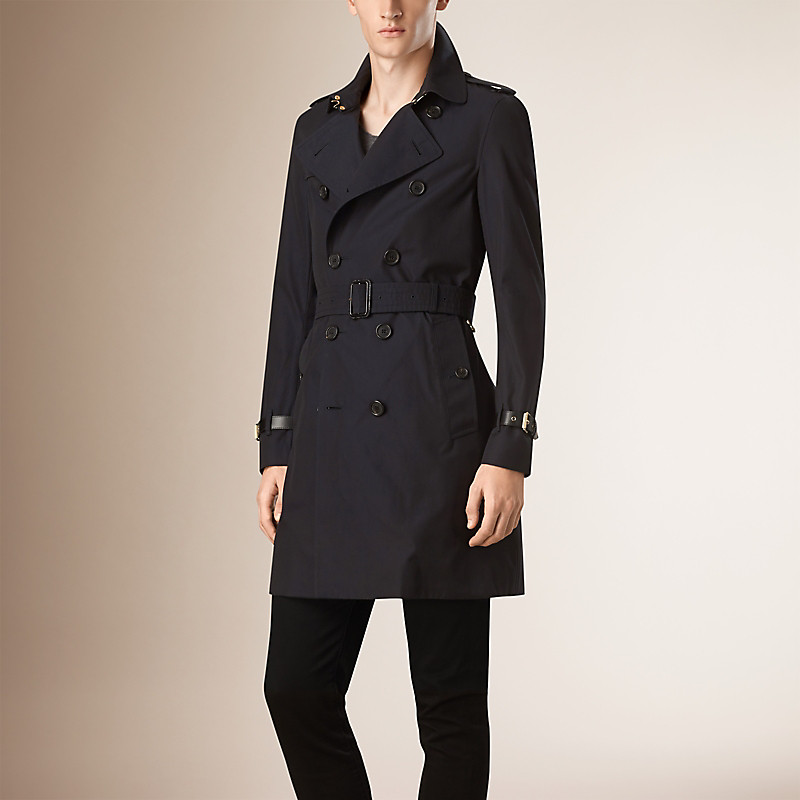 BURBERRY/博柏利皮革装饰棉质嘎巴甸 Trench 风衣 39964021