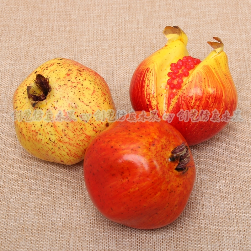 Simulation pomegranate fake fruit and vegetable decorations shooting props for god children props fruit shop display samples