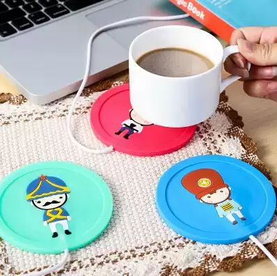 Creative insulation coaster cute cartoon soldier USB warmer cup warm cup warm Cup coffee constant temperature warmer