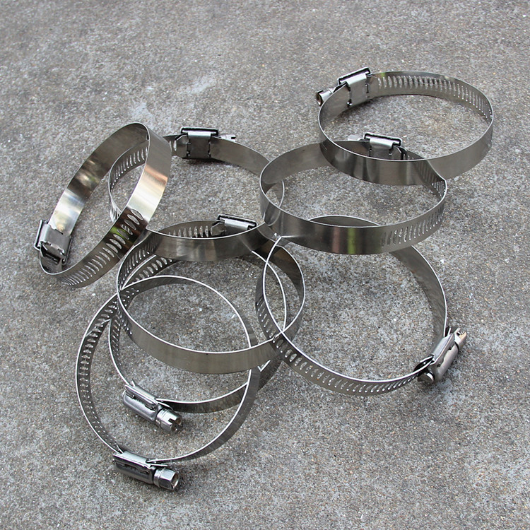 Full steel hoop stainless steel powerful throat hoop wire card hoop tube clamp pipe hoop pipe clamp hoop Zhengzong 304 material