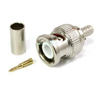 Q9 head BNC head RG58 video connector cold pressed three-piece sleeve pressure joint Monitoring special joint 75-3