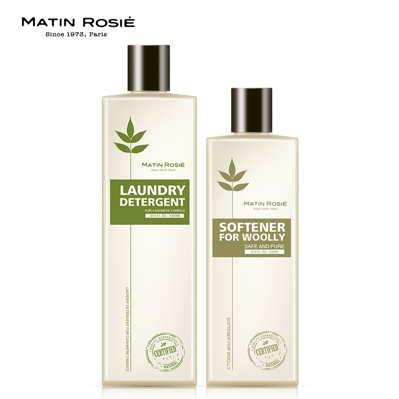 低泡高浓缩羊毛羊绒丝绸专用洗衣液 皂液1L 毛织专用柔顺剂500ML