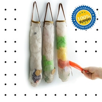 Mesh bag-shaped hanging kitchen fruit and vegetable plastic bag storage bag Simple Japanese-style garlic ginger storage bag