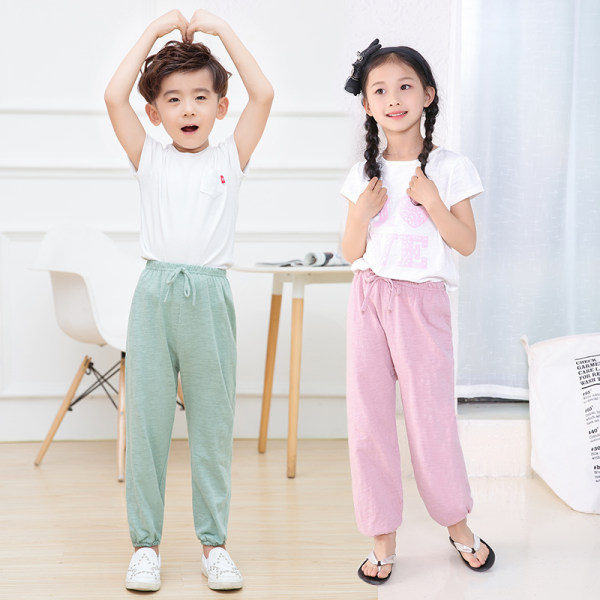 10点开始 芭菲鹿 夏季薄款 儿童防蚊灯笼裤 2条 双重优惠后￥24.8包邮