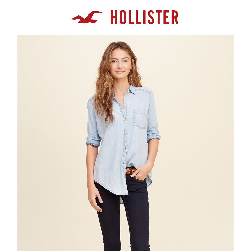 Hollister 青年布休闲衬衫 女 105589