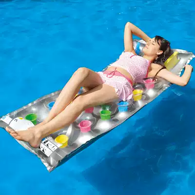 Water inflatable floating bed Adult children's surfboard beach recliner thickened water play toy with handle
