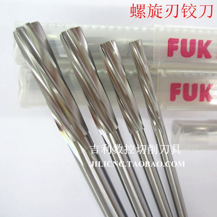 Japan FUK reamer Imported white steel reamer 2 0~25mm straight shank spiral reamer machine reamer H7